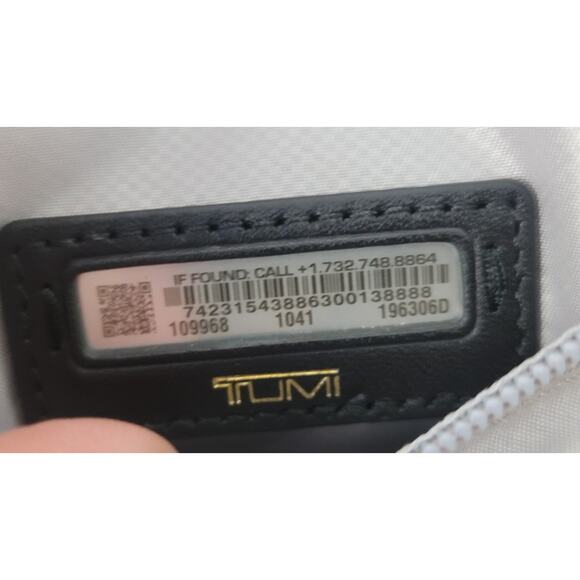 TUMI Voyageur Carson Backpack Black Nylon Gold Hardware Laptop Travel Bag - Picture 13 of 16